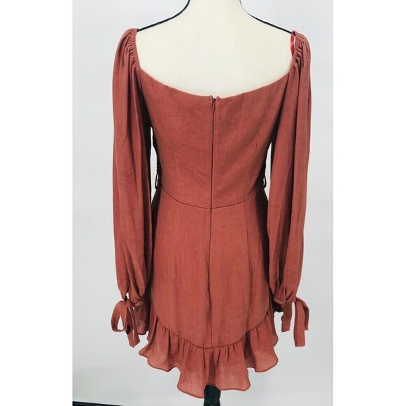 Saint + Secrets Brown Fit & Flare Midi‎ Dress - Women's Size Medium - Picture 2 of 11